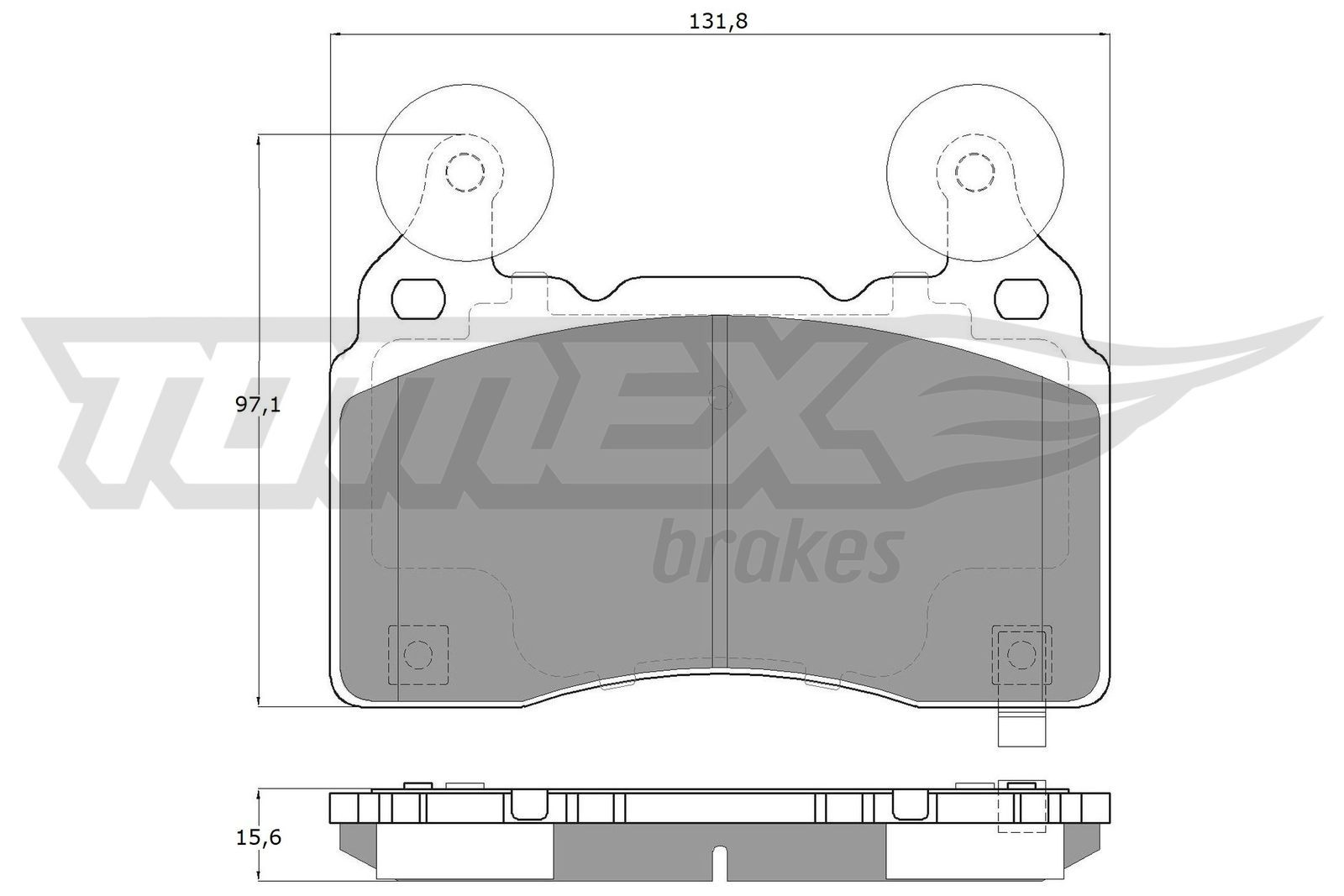Obrázok Sada brzdových platničiek kotúčovej brzdy TOMEX Brakes  TX1889